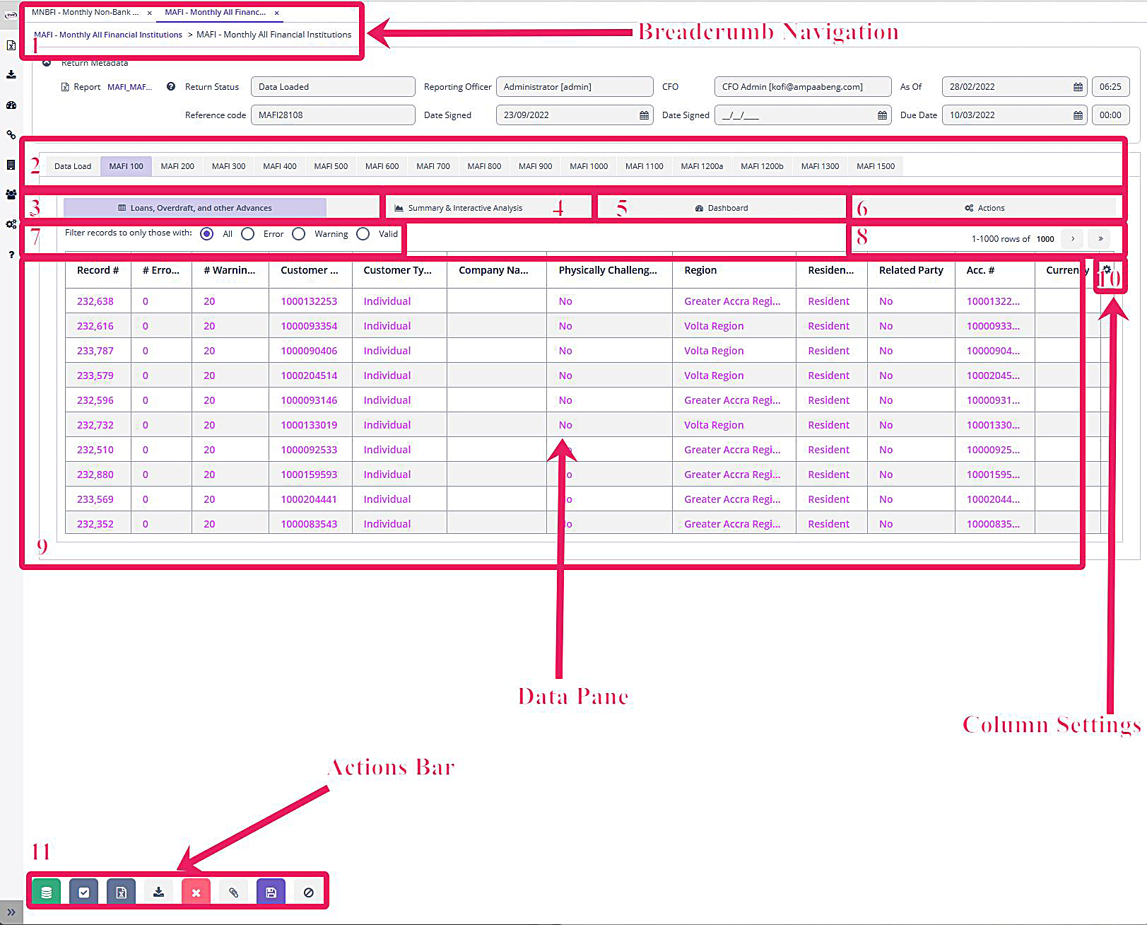 Return layout in edit mode.