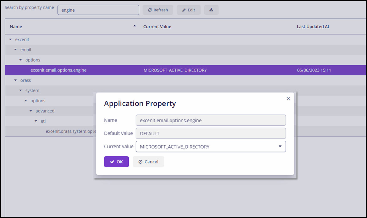 Default email engine selection